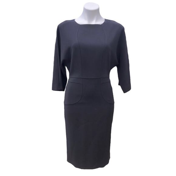 NEW Brooks Brothers tailored classic black sheath dress dolman 3/4 sleeve size 4 - Picture 13 of 15